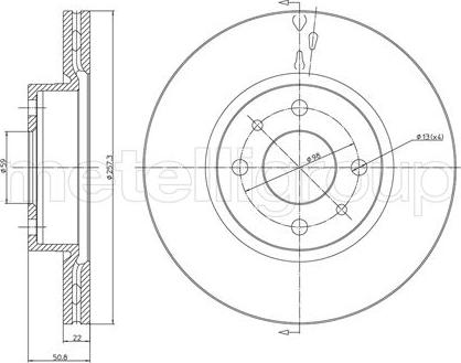 Metelli 23-0240 - Jarrulevy inparts.fi