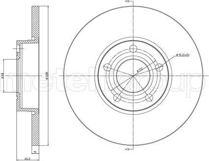 Metelli 23-0263 - Jarrulevy inparts.fi