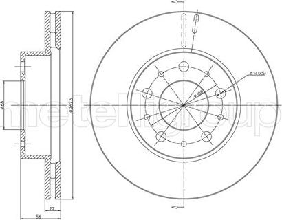 Metelli 23-0200 - Jarrulevy inparts.fi