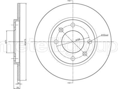 Metelli 23-0216 - Jarrulevy inparts.fi