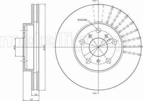 Metelli 23-0289 - Jarrulevy inparts.fi