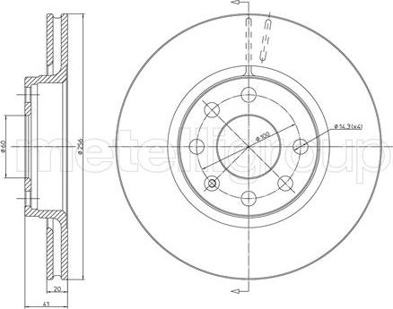 Metelli 23-0284 - Jarrulevy inparts.fi