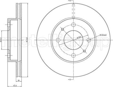 Metelli 23-0282 - Jarrulevy inparts.fi