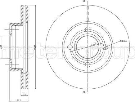 Metelli 23-0234 - Jarrulevy inparts.fi