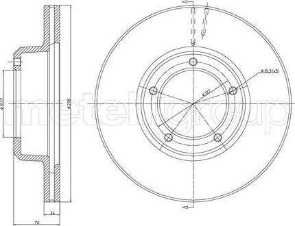 Metelli 23-0237 - Jarrulevy inparts.fi