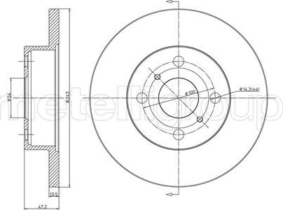 Metelli 23-0222 - Jarrulevy inparts.fi