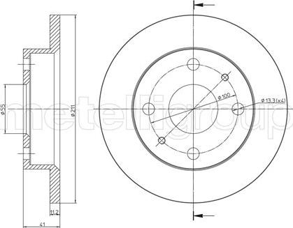 Metelli 23-0791 - Jarrulevy inparts.fi