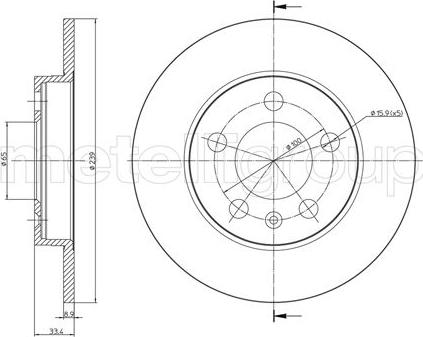 Metelli 23-0742C - Jarrulevy inparts.fi