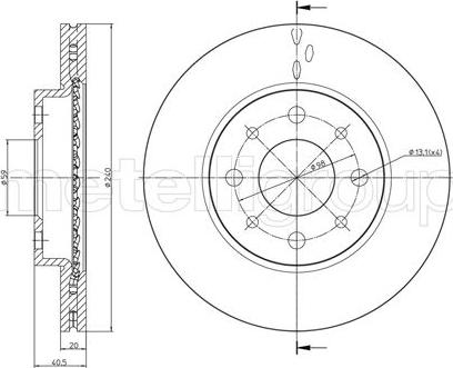 Metelli 23-0754C - Jarrulevy inparts.fi