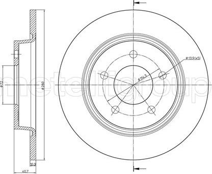 Metelli 23-0750C - Jarrulevy inparts.fi