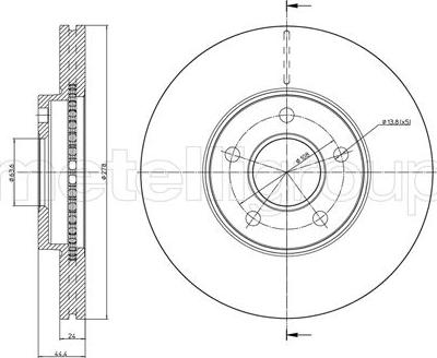 Metelli 23-0760C - Jarrulevy inparts.fi