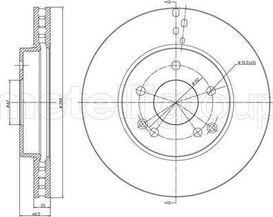 Metelli 23-0701C - Jarrulevy inparts.fi