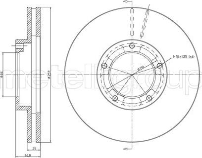 Metelli 23-0716 - Jarrulevy inparts.fi