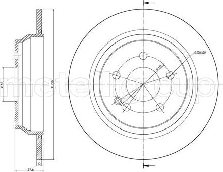 Metelli 23-0712 - Jarrulevy inparts.fi