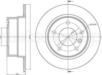 Metelli 23-0785C - Jarrulevy inparts.fi