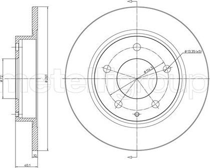 Metelli 23-0786 - Jarrulevy inparts.fi