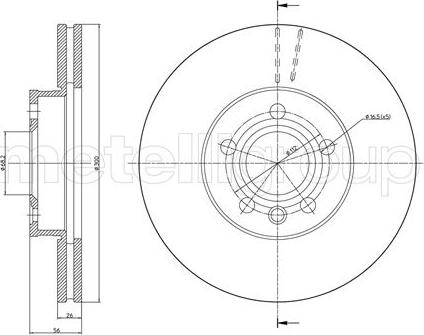 Metelli 23-0736C - Jarrulevy inparts.fi