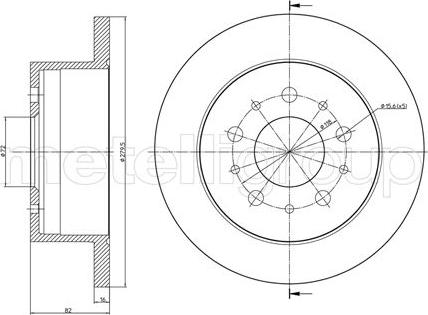 Metelli 23-0731 - Jarrulevy inparts.fi