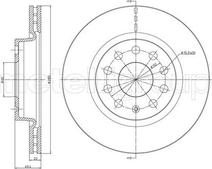 Metelli 23-0733C - Jarrulevy inparts.fi