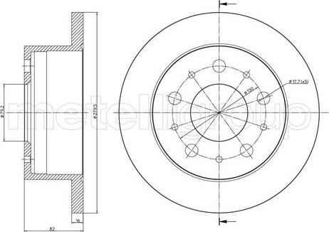 Metelli 23-0732 - Jarrulevy inparts.fi