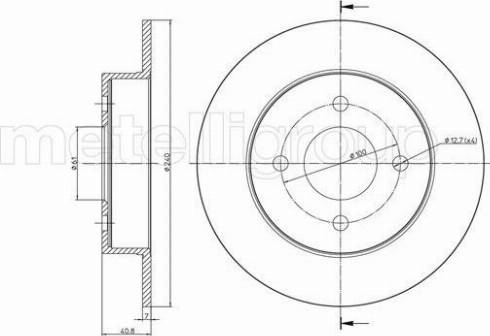 Metelli 23-0720 - Jarrulevy inparts.fi