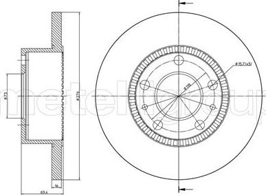 Metelli 23-0779 - Jarrulevy inparts.fi