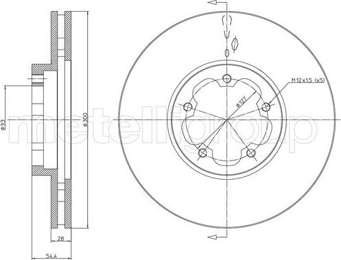 Metelli 23-1494 - Jarrulevy inparts.fi