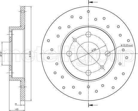 Metelli 23-1410FC - Jarrulevy inparts.fi