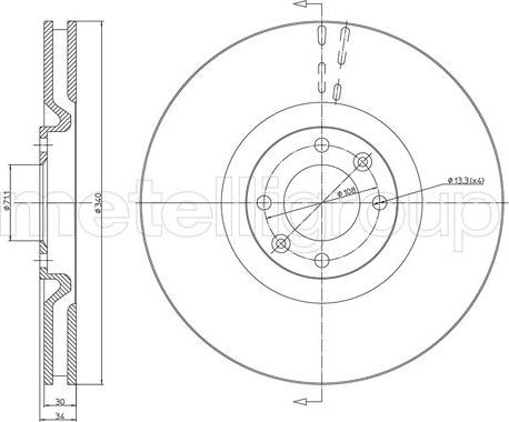 Metelli 23-1483C - Jarrulevy inparts.fi