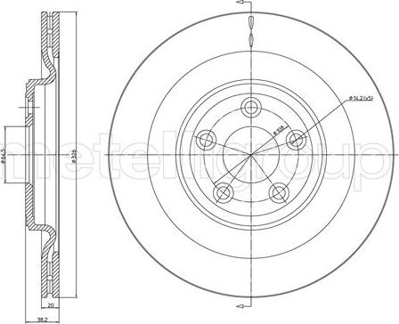 Metelli 23-1424C - Jarrulevy inparts.fi