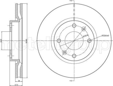 Metelli 23-1477C - Jarrulevy inparts.fi