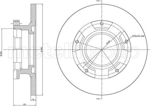 Metelli 23-1547 - Jarrulevy inparts.fi