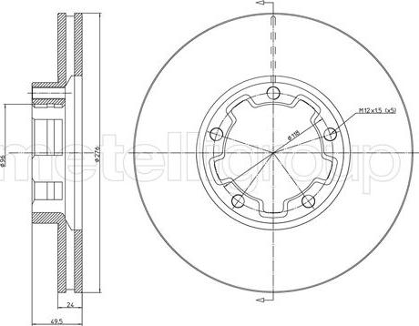 Metelli 23-1557 - Jarrulevy inparts.fi