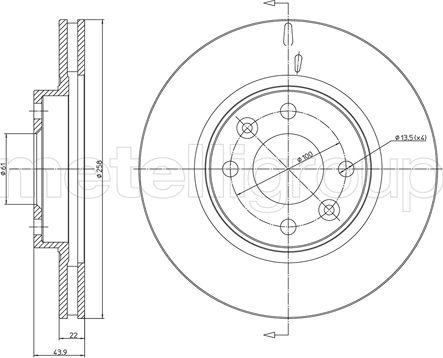 Metelli 23-1504C - Jarrulevy inparts.fi