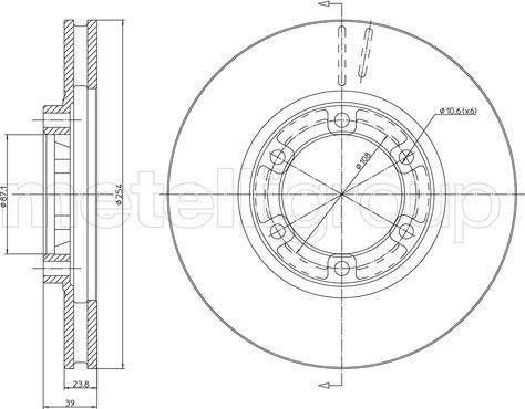 Metelli 23-1570 - Jarrulevy inparts.fi