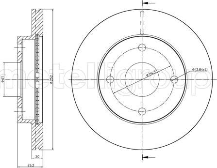 Metelli 23-1578 - Jarrulevy inparts.fi