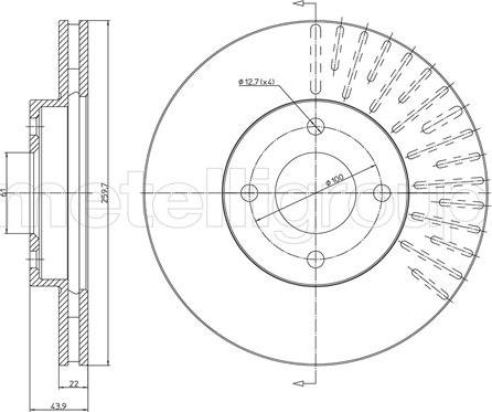 Metelli 23-1659C - Jarrulevy inparts.fi