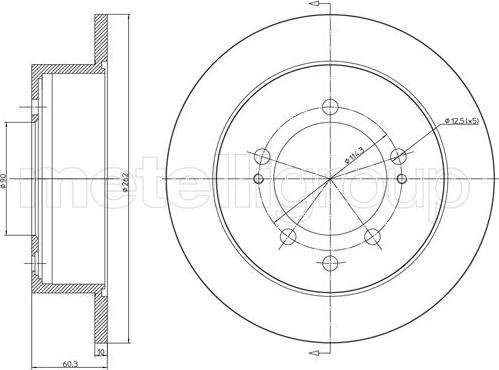 Metelli 23-1650C - Jarrulevy inparts.fi