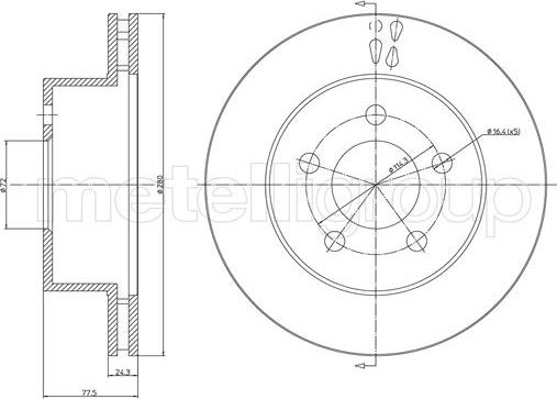 Metelli 23-1651C - Jarrulevy inparts.fi