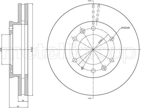 Metelli 23-1669C - Jarrulevy inparts.fi