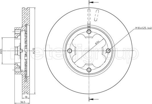 Metelli 23-1619 - Jarrulevy inparts.fi