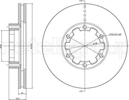 Metelli 23-1614 - Jarrulevy inparts.fi