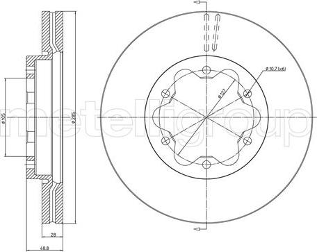 Metelli 23-1630 - Jarrulevy inparts.fi