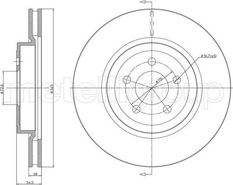 Metelli 23-1632C - Jarrulevy inparts.fi