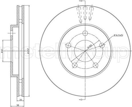 Metelli 23-1629C - Jarrulevy inparts.fi