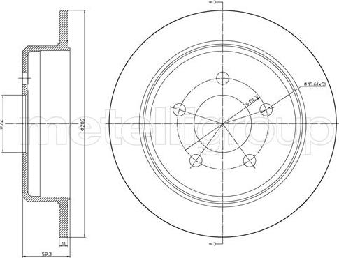 Metelli 23-1628C - Jarrulevy inparts.fi