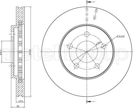 Metelli 23-1622 - Jarrulevy inparts.fi