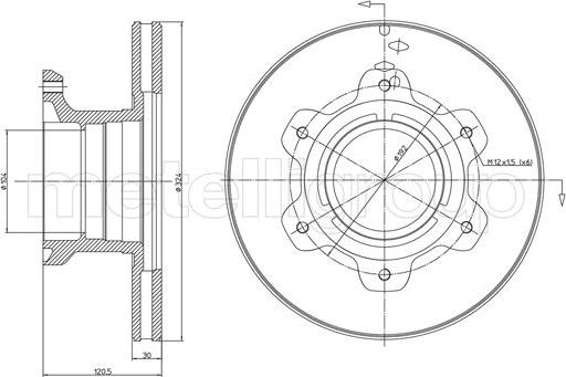 Metelli 23-1679 - Jarrulevy inparts.fi