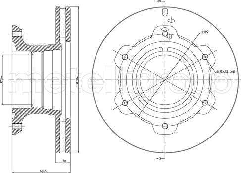 Metelli 23-1678 - Jarrulevy inparts.fi