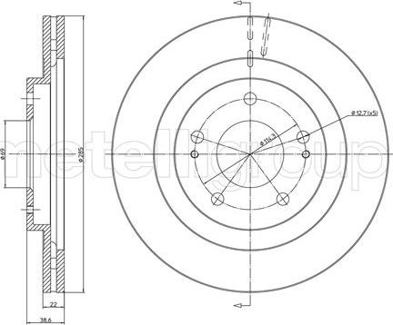 Metelli 23-1099 - Jarrulevy inparts.fi